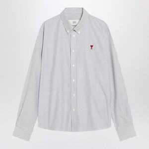 Ami Paris White Striped Ami De Coeur Shirt Men